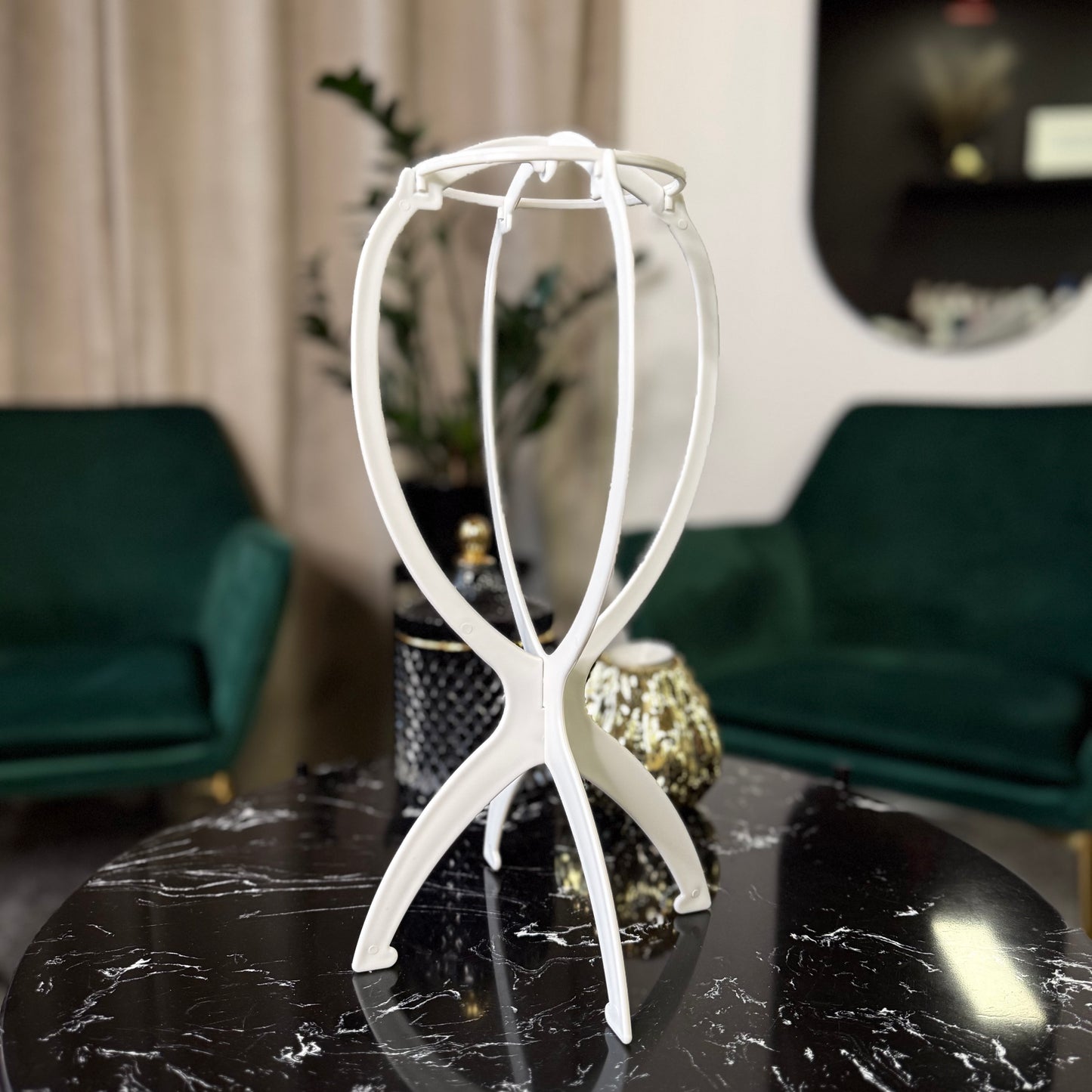 Peruk hållare torkställning