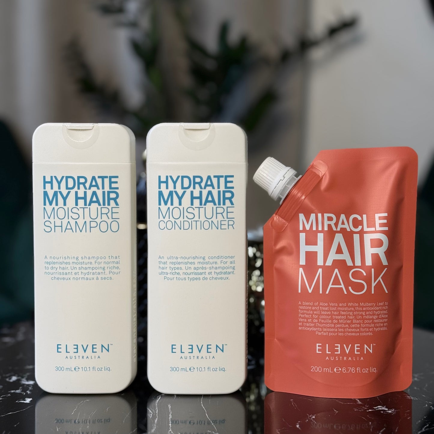 ELEVEN Australia Hydrate My Hair – Moisture Shampoo & Conditioner + GRATIS Miracle Hair Treatment Mask