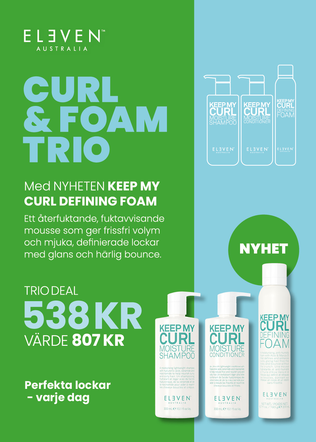 Eleven Australia - CURL & FOAM TRIO - KAMPANJPAKET
